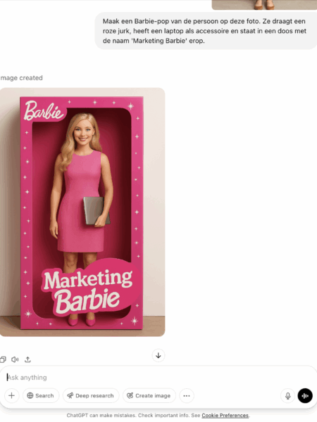 Zo maak je een AI-Barbie van jezelf met ChatGPT